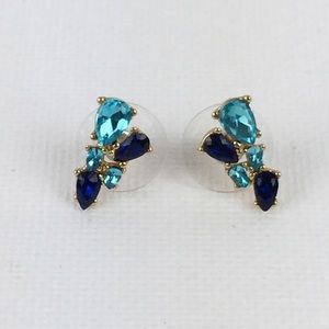Rebecca Minkoff blue Multi stone stud earrings